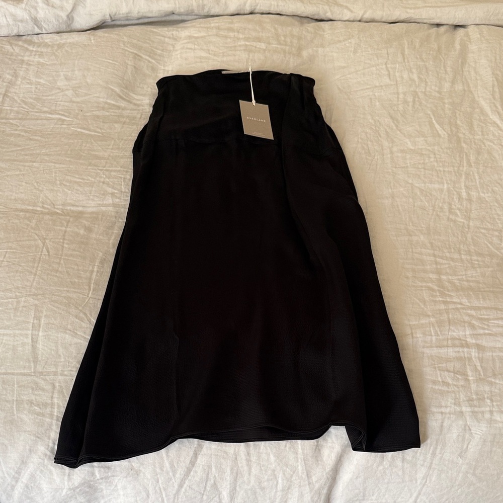 Everlane Black A-Line Midi Skirt